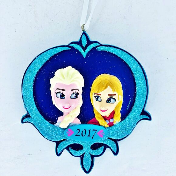 2017 Hallmark Frozen Christmas Tree Ornament Anna & Elsa Disney - Box Included - Picture 2 of 5
